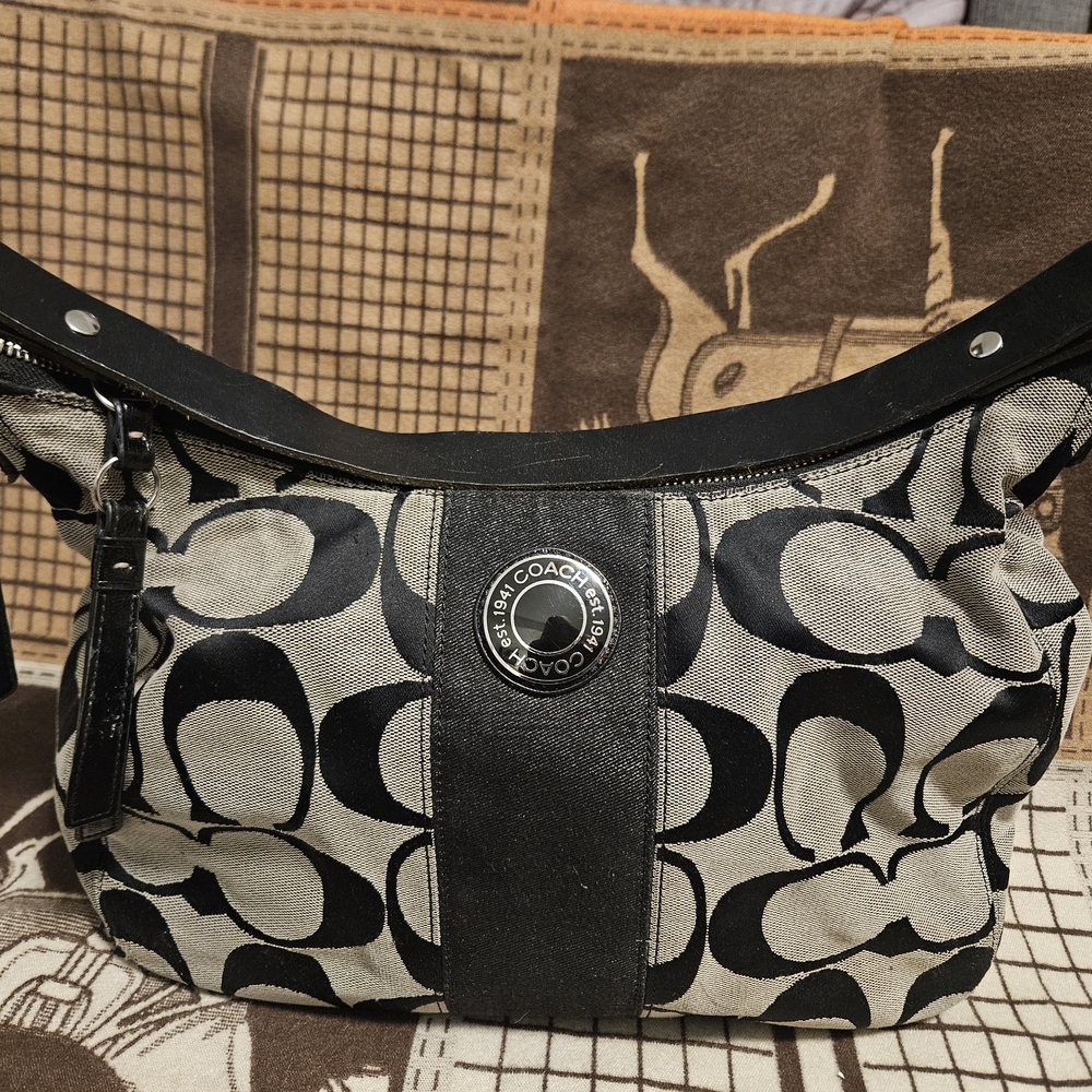Coach Black and Gray Women's Bag